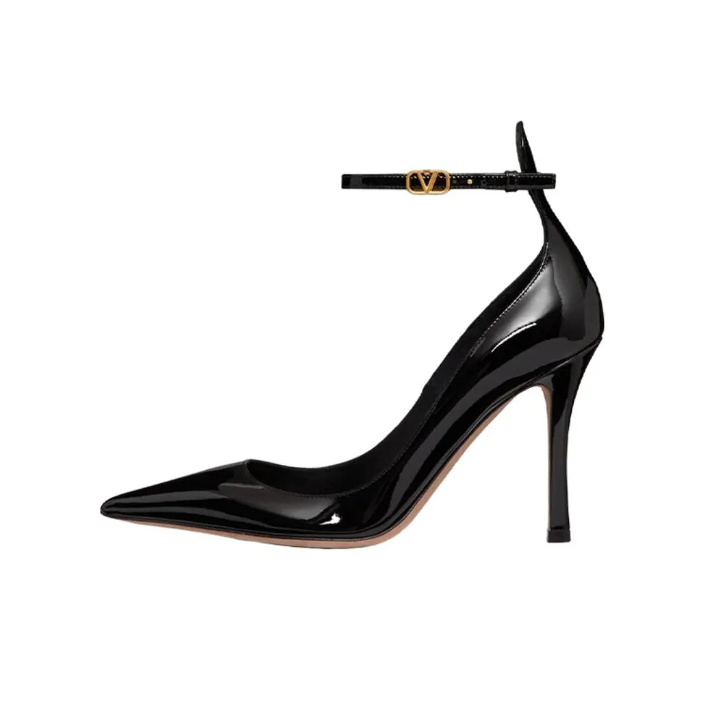 Valentino Garavani Tan-Go 100mm Patent Leather Pumps