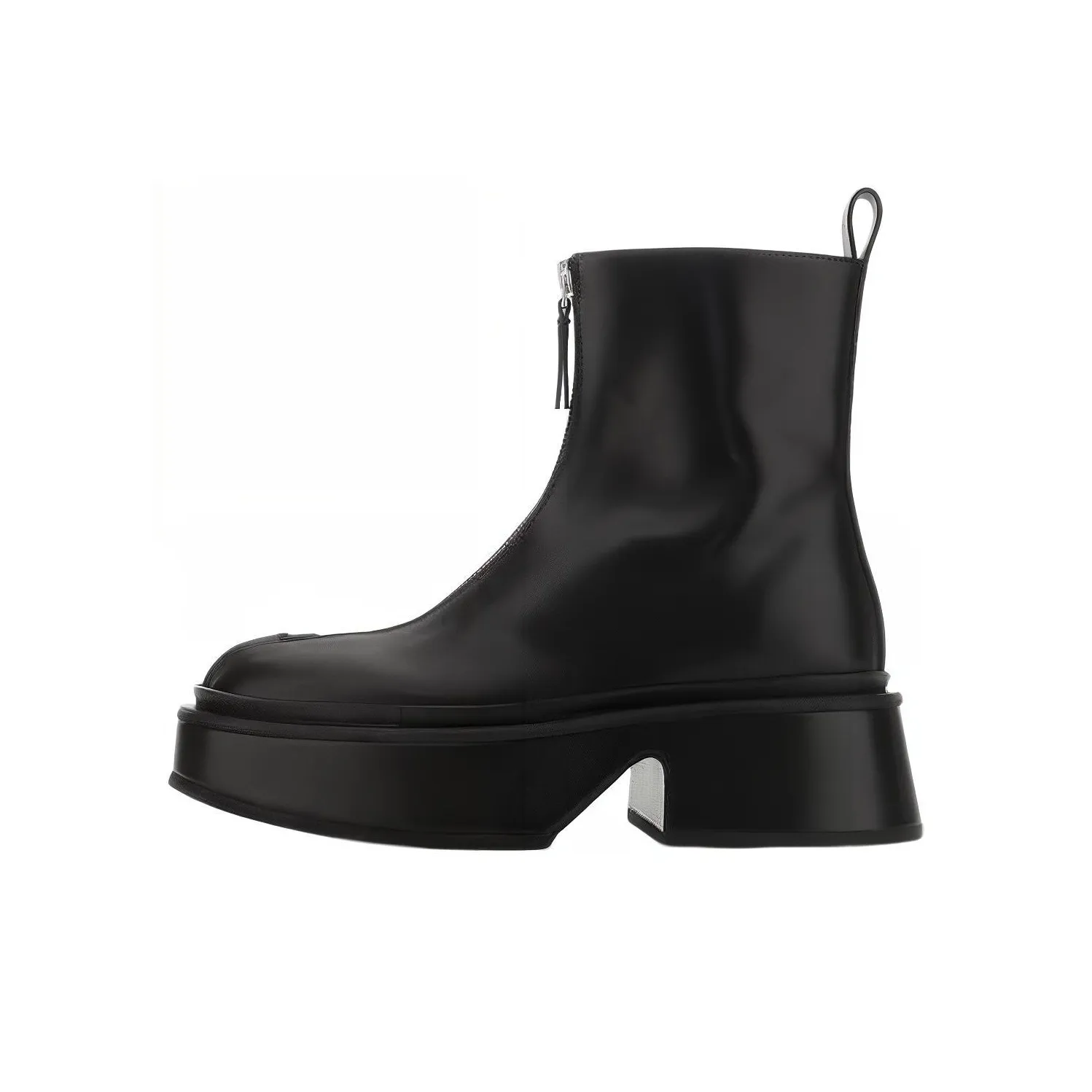 JIL SANDER Zipped Leather Booties
