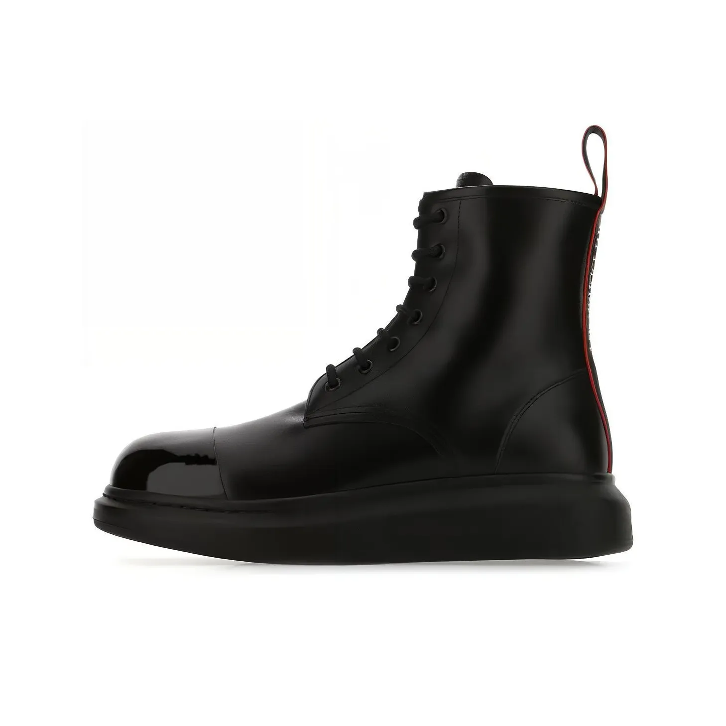 Alexander McQueen Patent Leather Platform Boots 'Black'