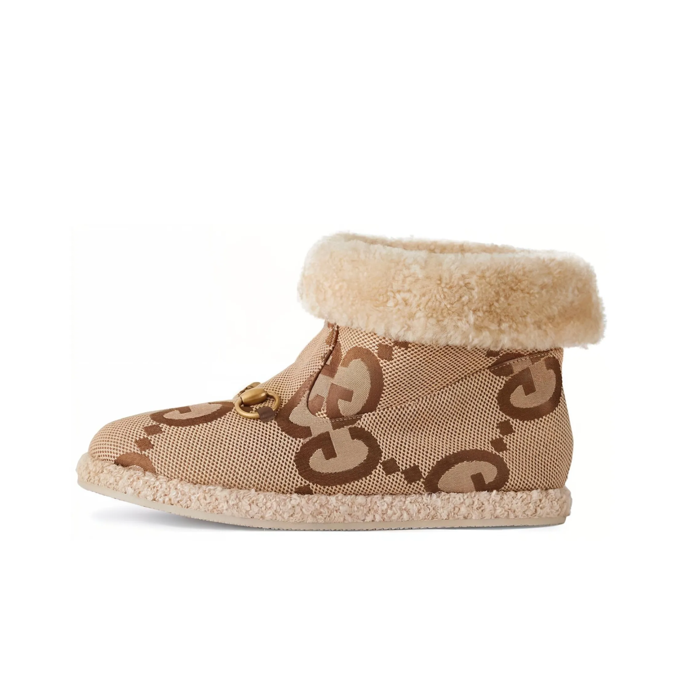 GUCCI Women's Gg Ankle Boot 'Horsebit   Beige' Women's