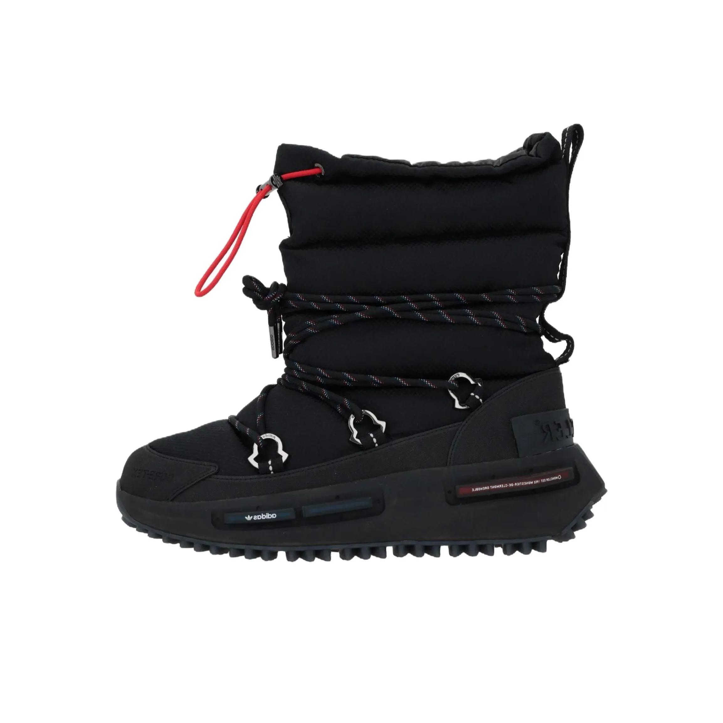 Moncler X Adidas Originals Logo Detailed Ankle Boots