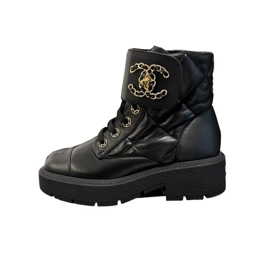CHANEL Ankle Boots Women's Black