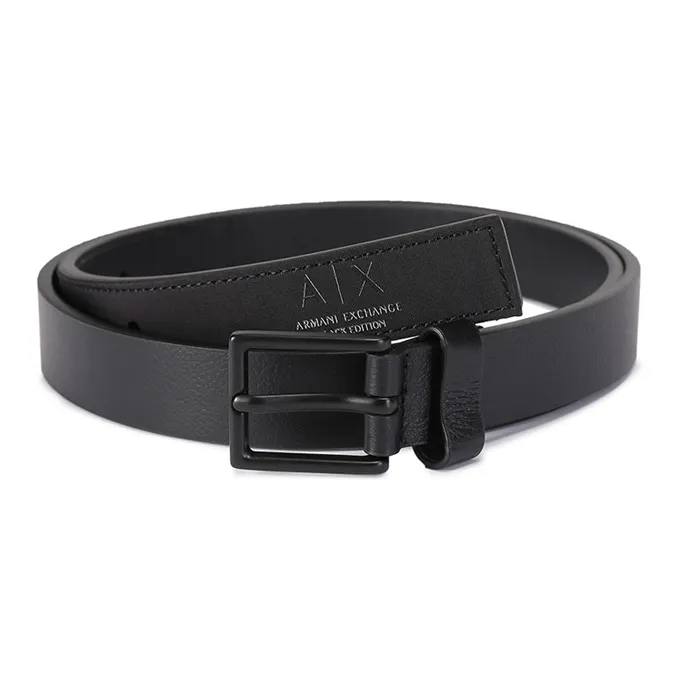 ARMANI EXCHANGEAE Cow Leather Leather Belts Men's Black 2.5cm
