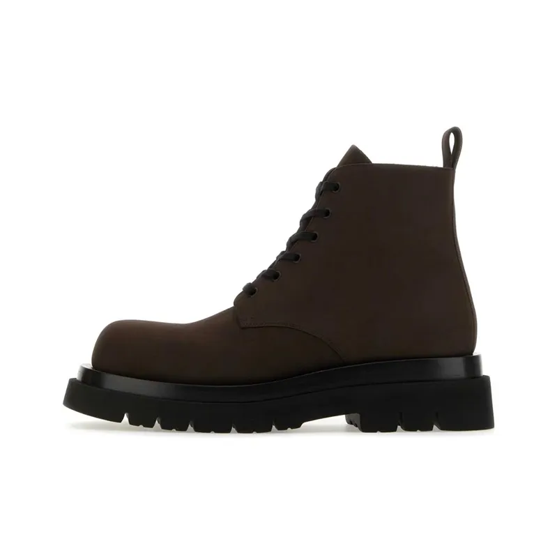 Bottega Veneta Lug Chelsea Ankle Boots Men's Brown