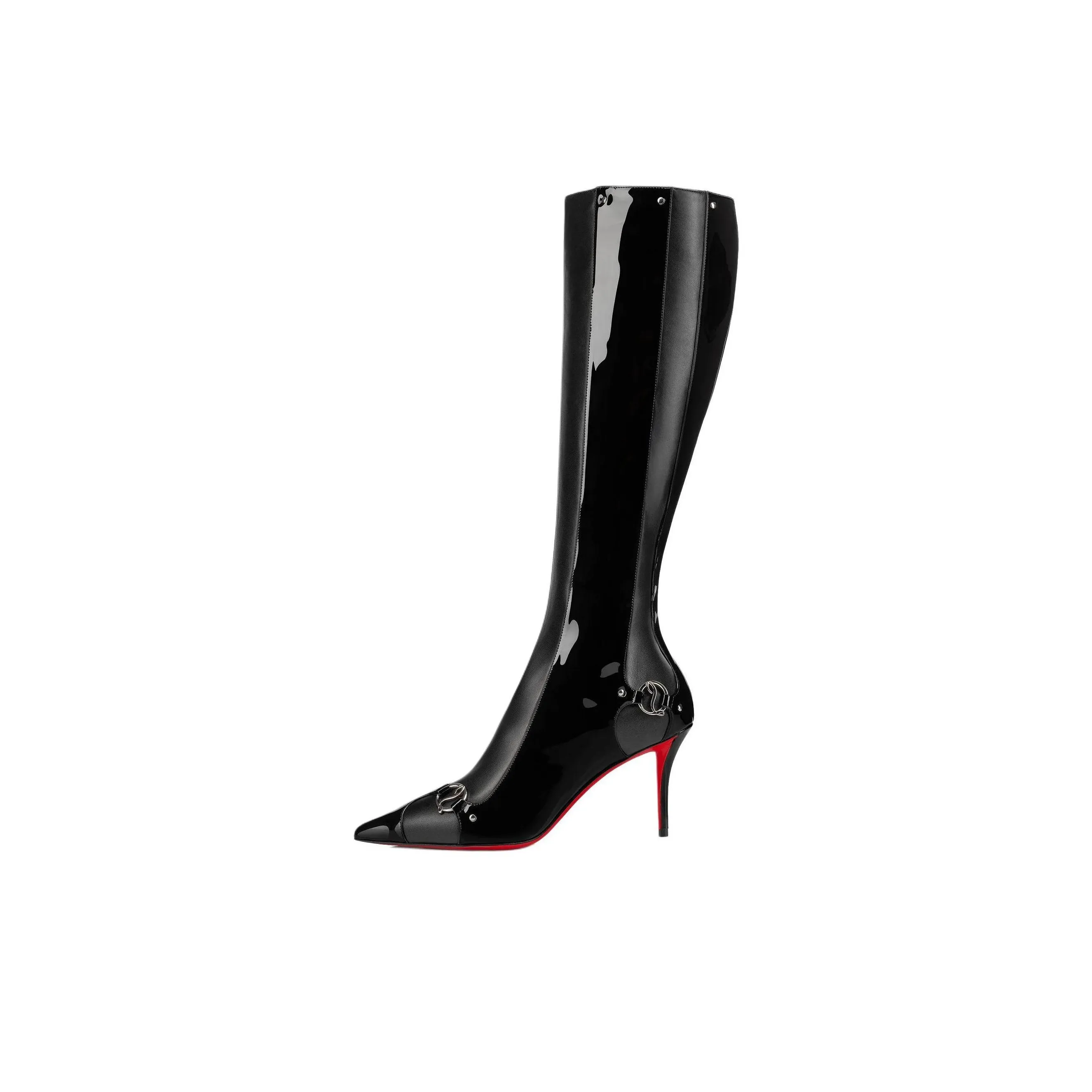 CL LUBOTING Knee-high Boots 8cm Women's Black