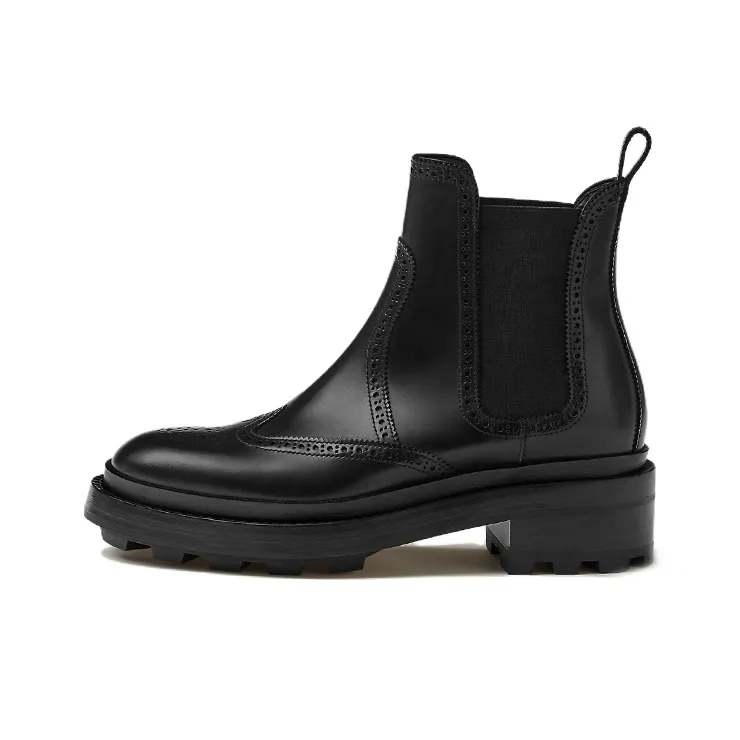 HERMES Findlay Short Chelsea Boots Women's Black