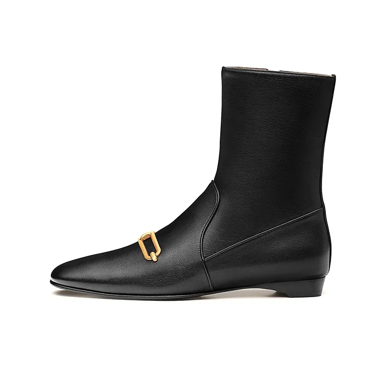 HERMES Dora Ankle Boot Ankle Boots Women's Black
