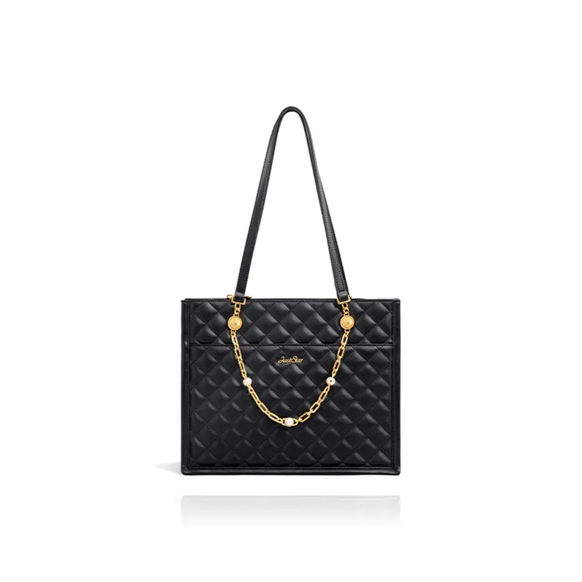 JUST STAR Synthetic Leather Tote Bag, Handbag, Shoulder Bag Tubas Women's Black