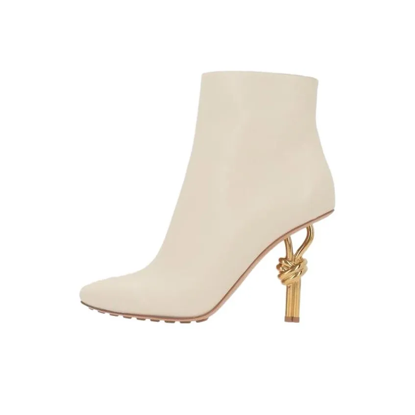 Bottega Veneta Knot Ankle Boots Women's White