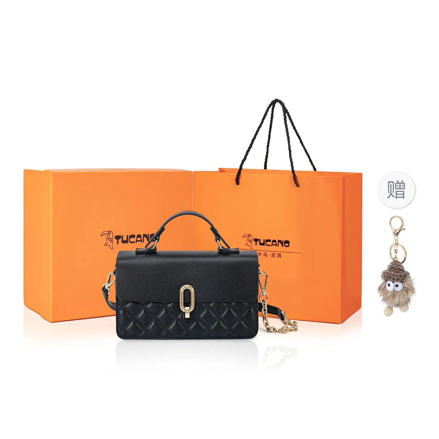 TUCANO Корова Кожа Елочка Узор Сумка Сумка через плечо Сумка через плечо Стандартная Женская Многоцветная