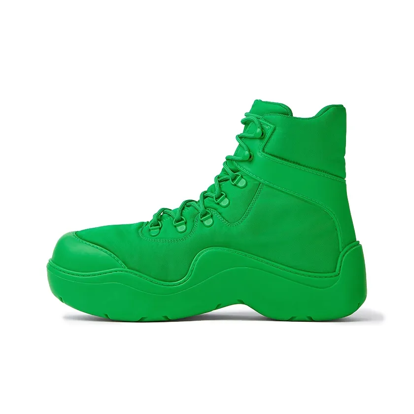 Bottega Veneta Puddle BV Bomber Ankle Boots Men's Green