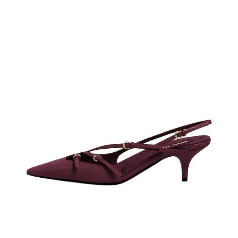 MIU MIU Buckle embellished Slingback Pumps