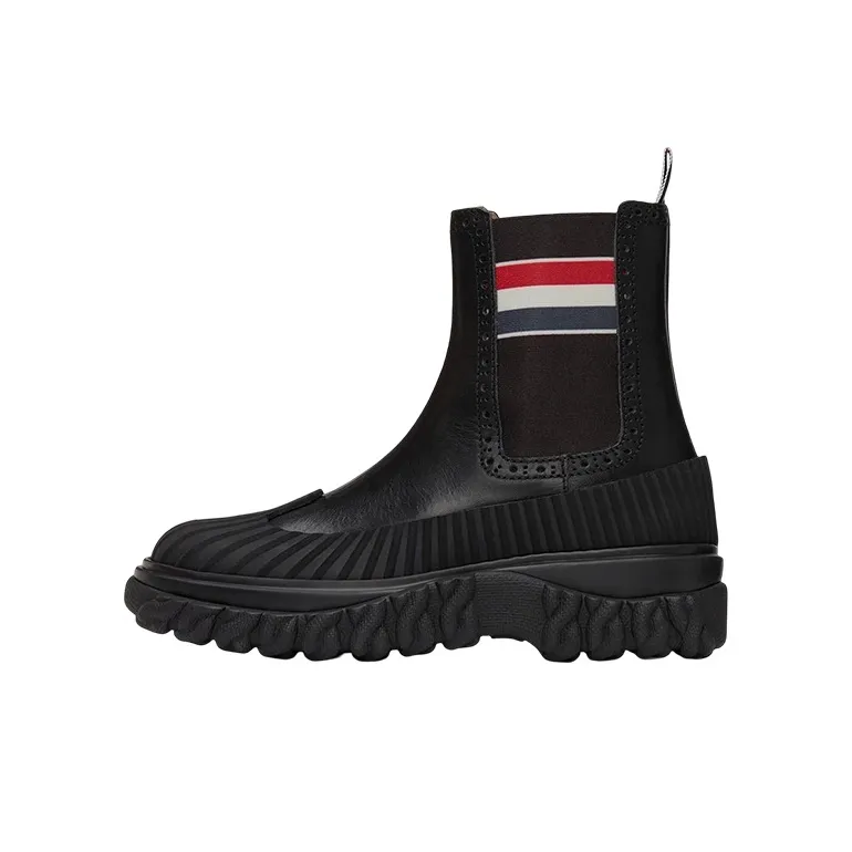 THOM BROWNE Chelsea Boot With Chunky Rubber-sole Detail
