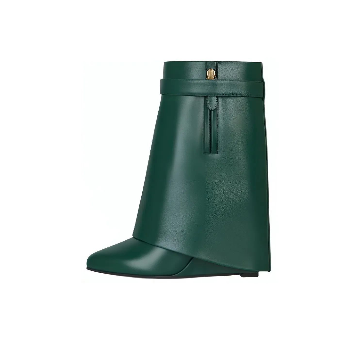 GIVENCHY Shark Lock Ankle Boots 8.9cm Women's Green