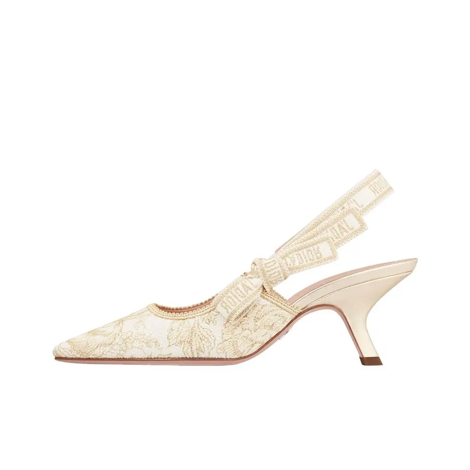 DIOR J'Adior Irregular Heel High Heels 6.5cm Women's White