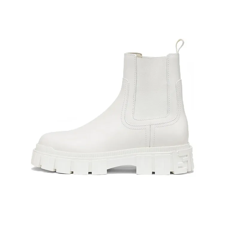 FENDI Fendi Force Short Chelsea Boots Women's White