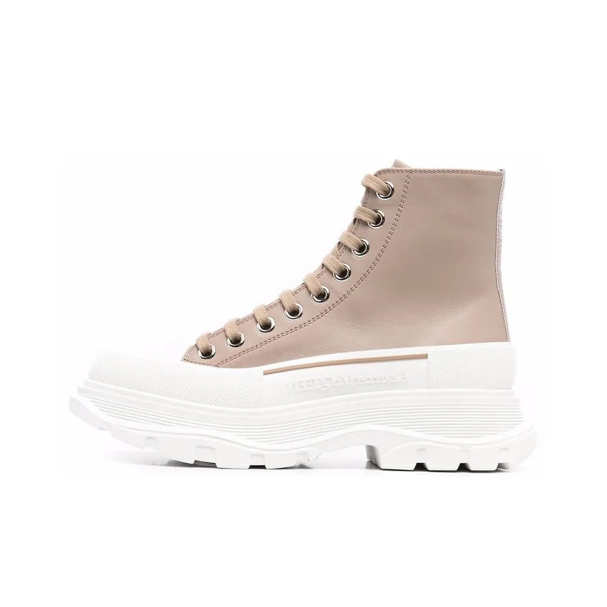 Alexander McQueen Tread Slick Boot Beige White Women's