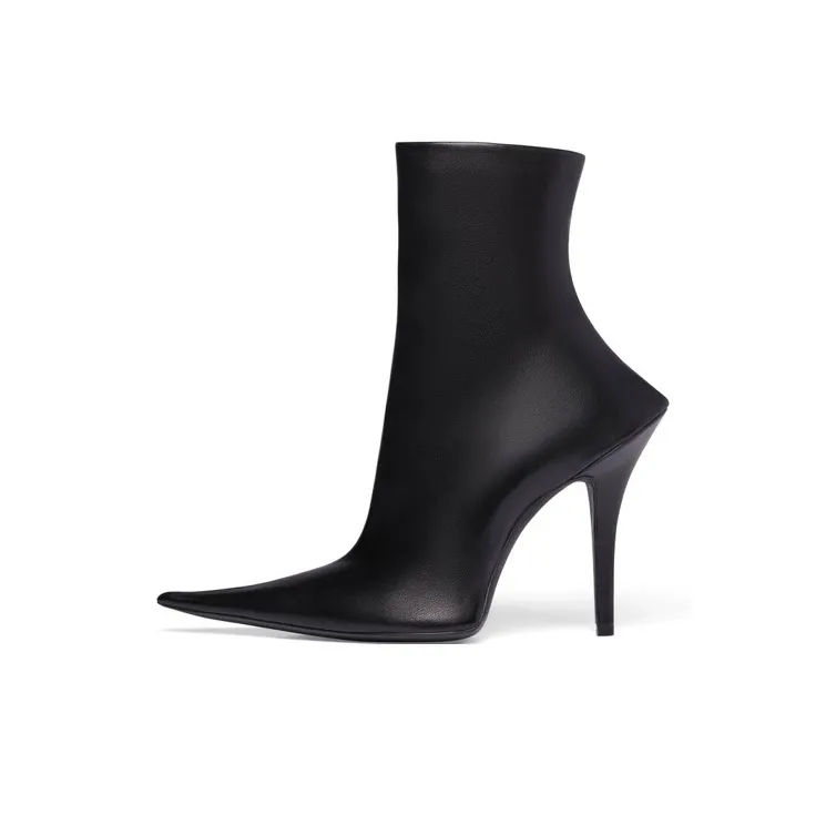 Balenciaga Witch 110mm Booties Black Sheepskin Women's