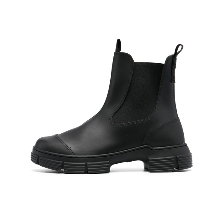 ショートブーツ・ブーティ Ganni Chelsea boots - Ganni - Synthetic - Black Black Stitching Chelsea Boots by GANNI on Sale