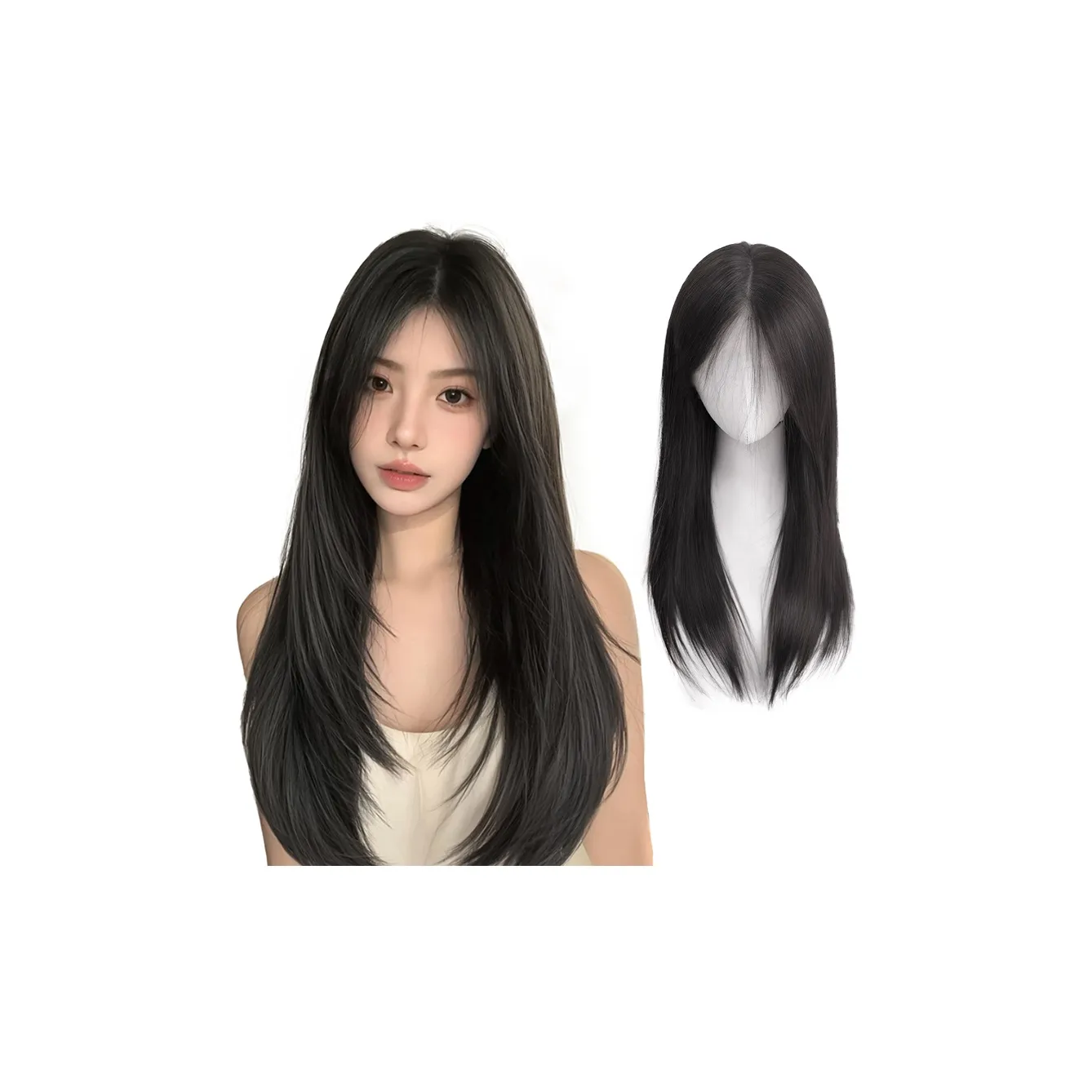 WANWANFENG Первая любовь Прохладный Sensation OF Элегантность Парики Для Женских Смешанный Шелк