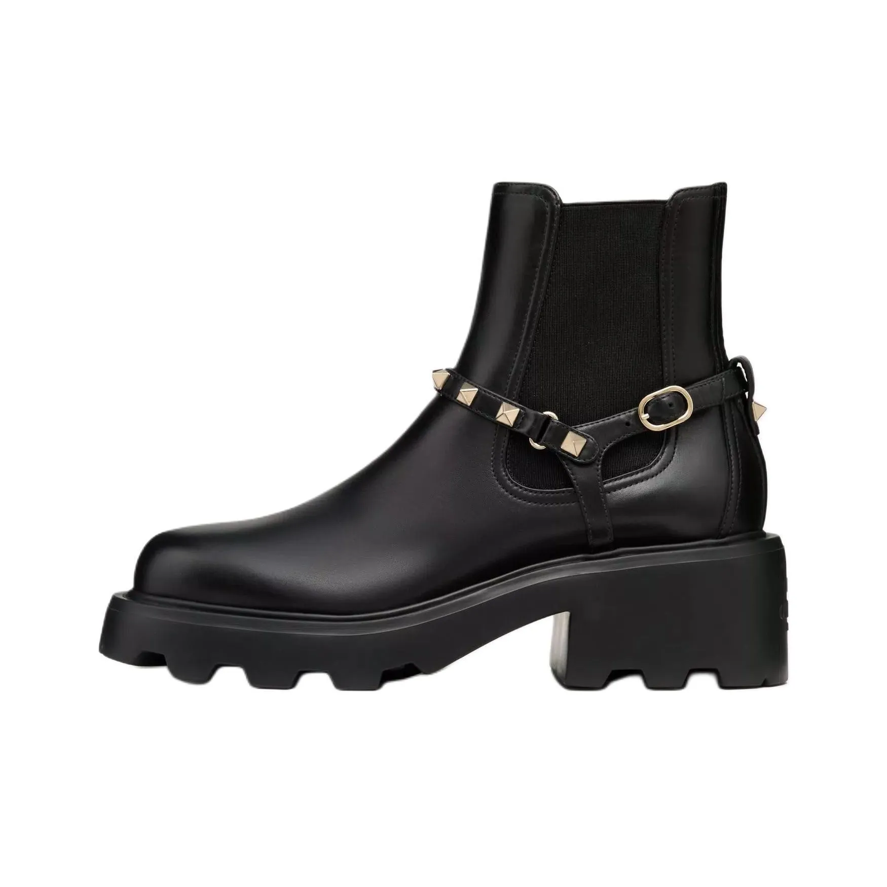 Valentino Garavani Rockstud Round Toe Boots Women's
