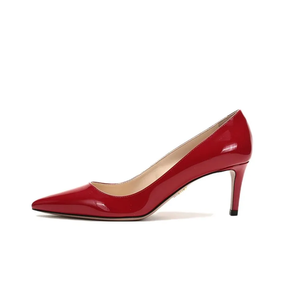 PRADA Pointed Patent Leather Heels 'Red' Women's