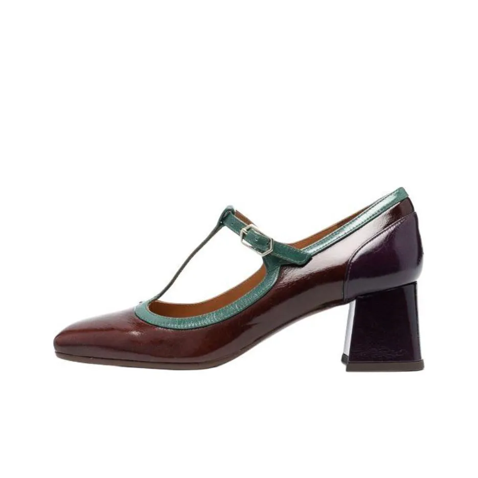 CHIE MIHARA Chunky Heel High Heels Women's Burgundy