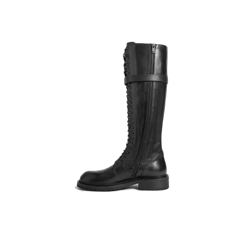Ann Demeulemeester Женские высокие сапоги до колена, черные