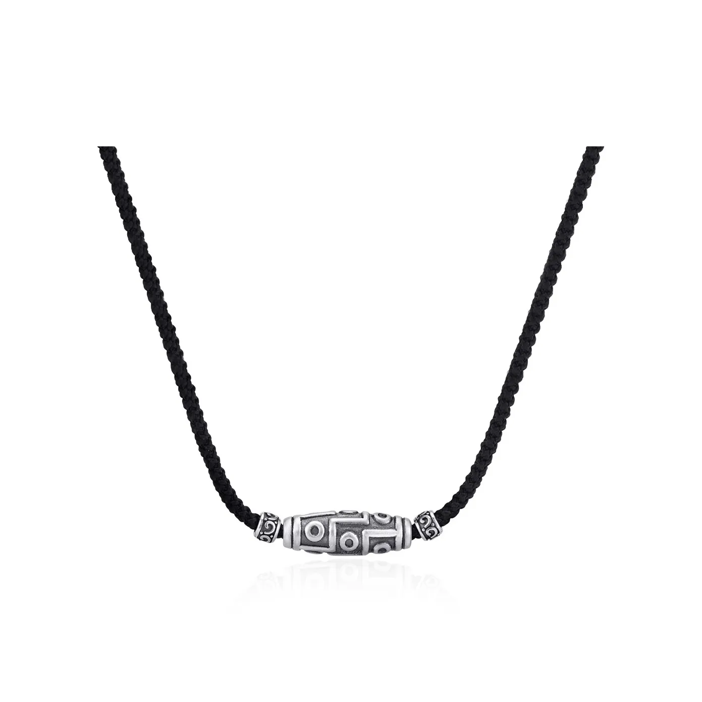 Hurry That Year 999 Fine Silver Cotton Rope Necklaces Men's