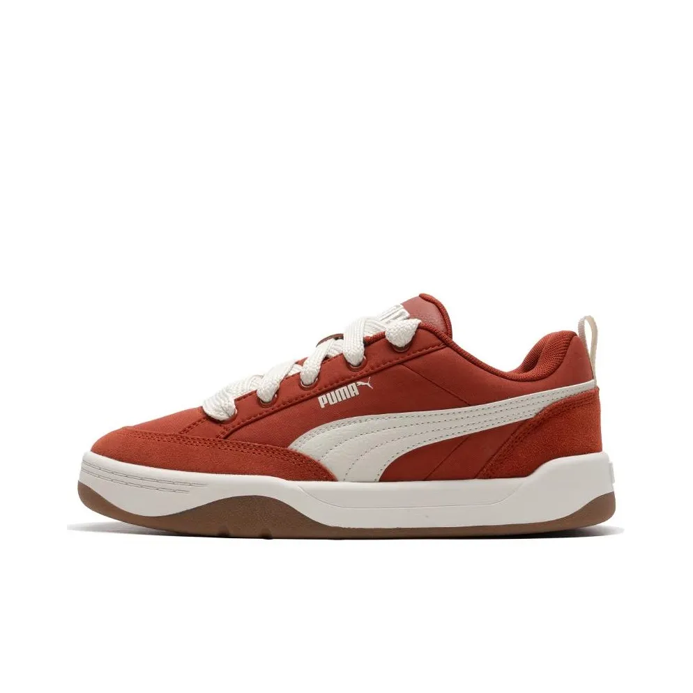 PUMA Park Lifestyle Anti Slip Wear Resistant Low Top Skateboard Shoes Unisex Red