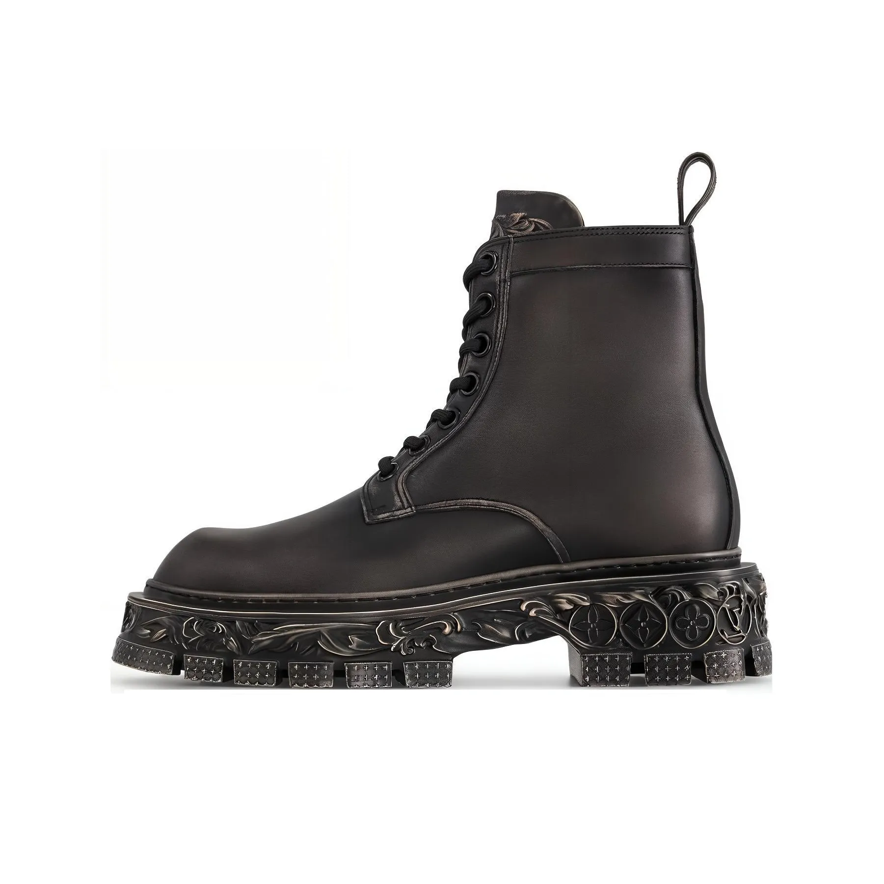 LOUIS VUITTON Baroque Martin Boots Men Black