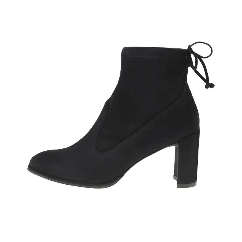 Stuart Weitzman/SW GLOVEMID Ankle Boots 8cm Women's Navy Blue