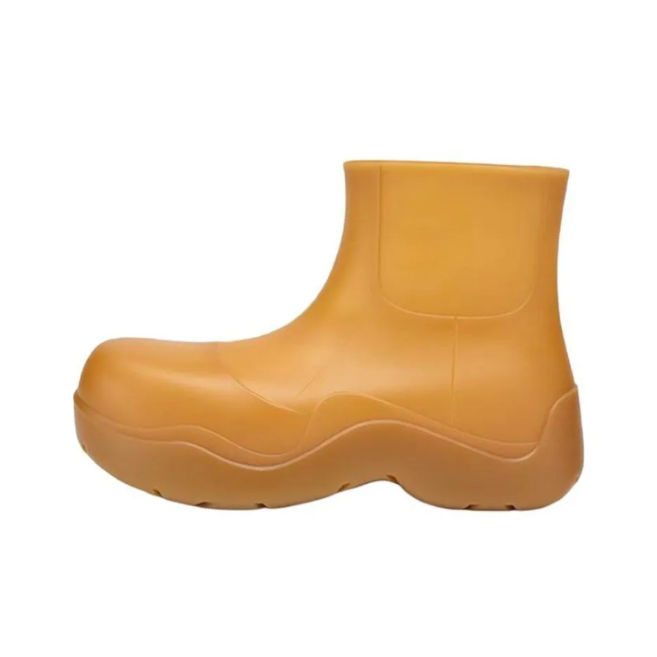 Bottega Veneta Puddle Rain Boots Ankle Boots Men's Brown