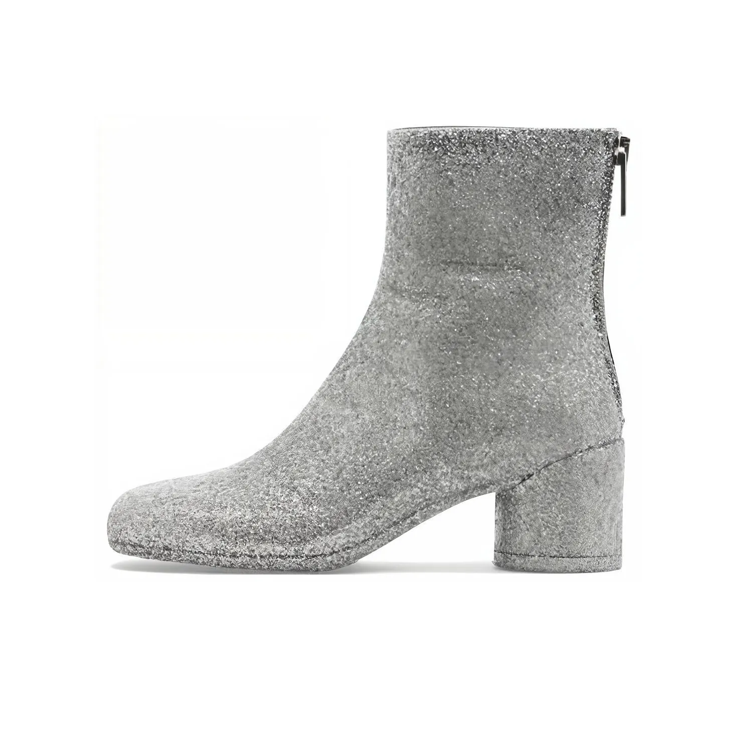 zapatillas de running hombre tope amortiguación apoyo talón rojas Square toe Glitter Ankle Boots