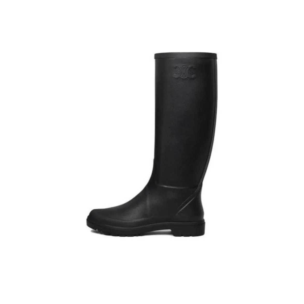 CELINE Triomphe Rain Boots Women's Black