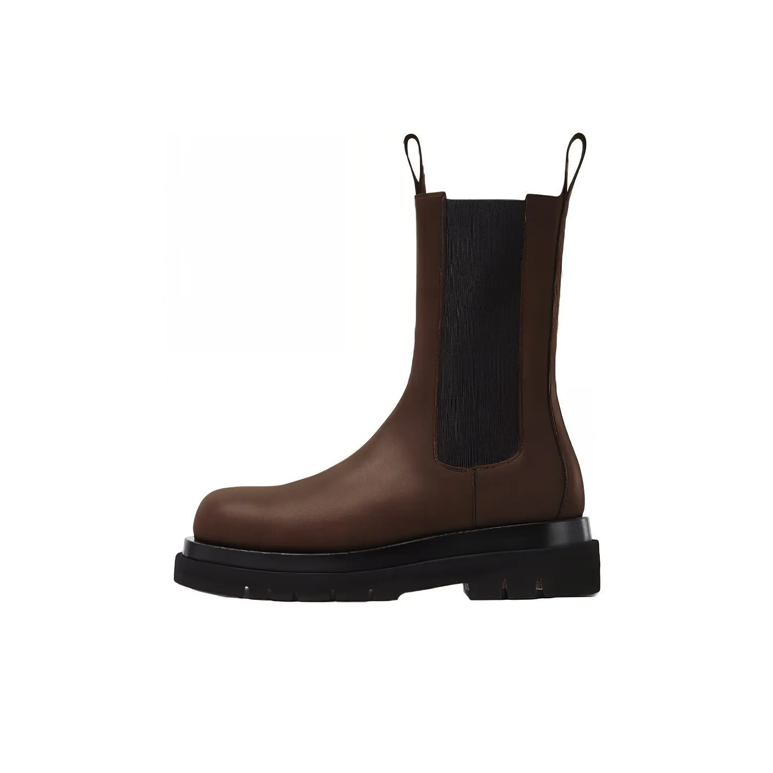 Bottega Veneta Lug Chelsea Short Chelsea Boots Women's Dark Umber