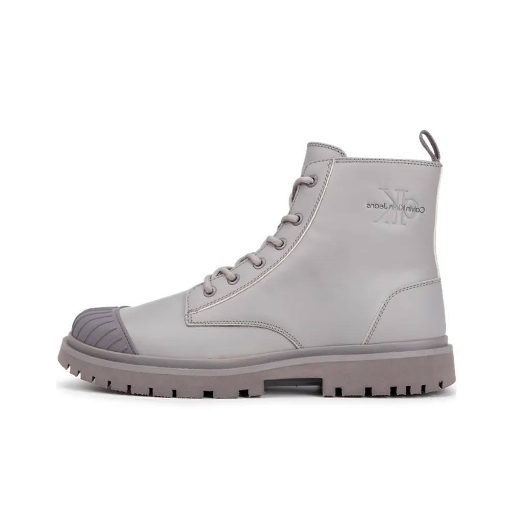CKJ CALVIN KLEIN JEANS Ankle Boots Men's Gray