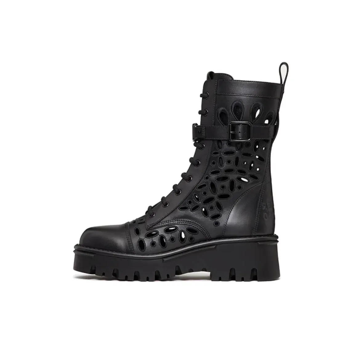 Valentino Women's Atelier 08 Combat Boot 'San Gallo   Black'