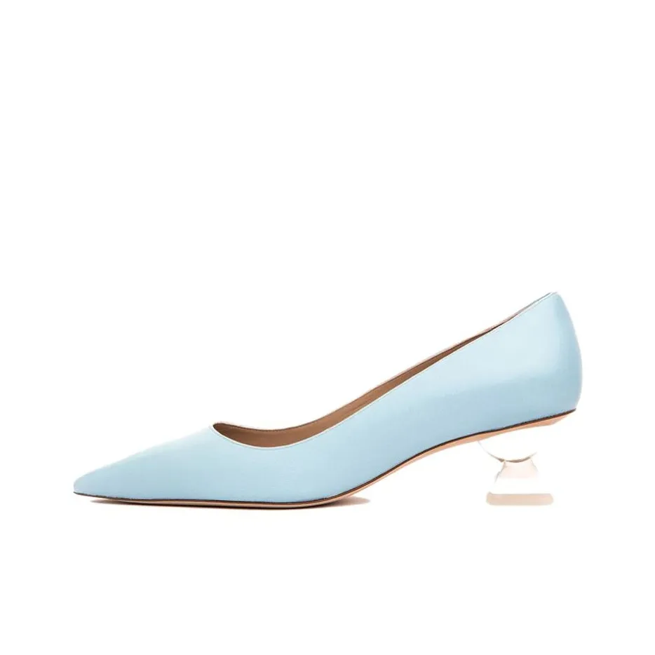 Stuart Weitzman/SW Lucite Sculptural 50 Pump Chunky Heel High Heels 5cm Women's Blue