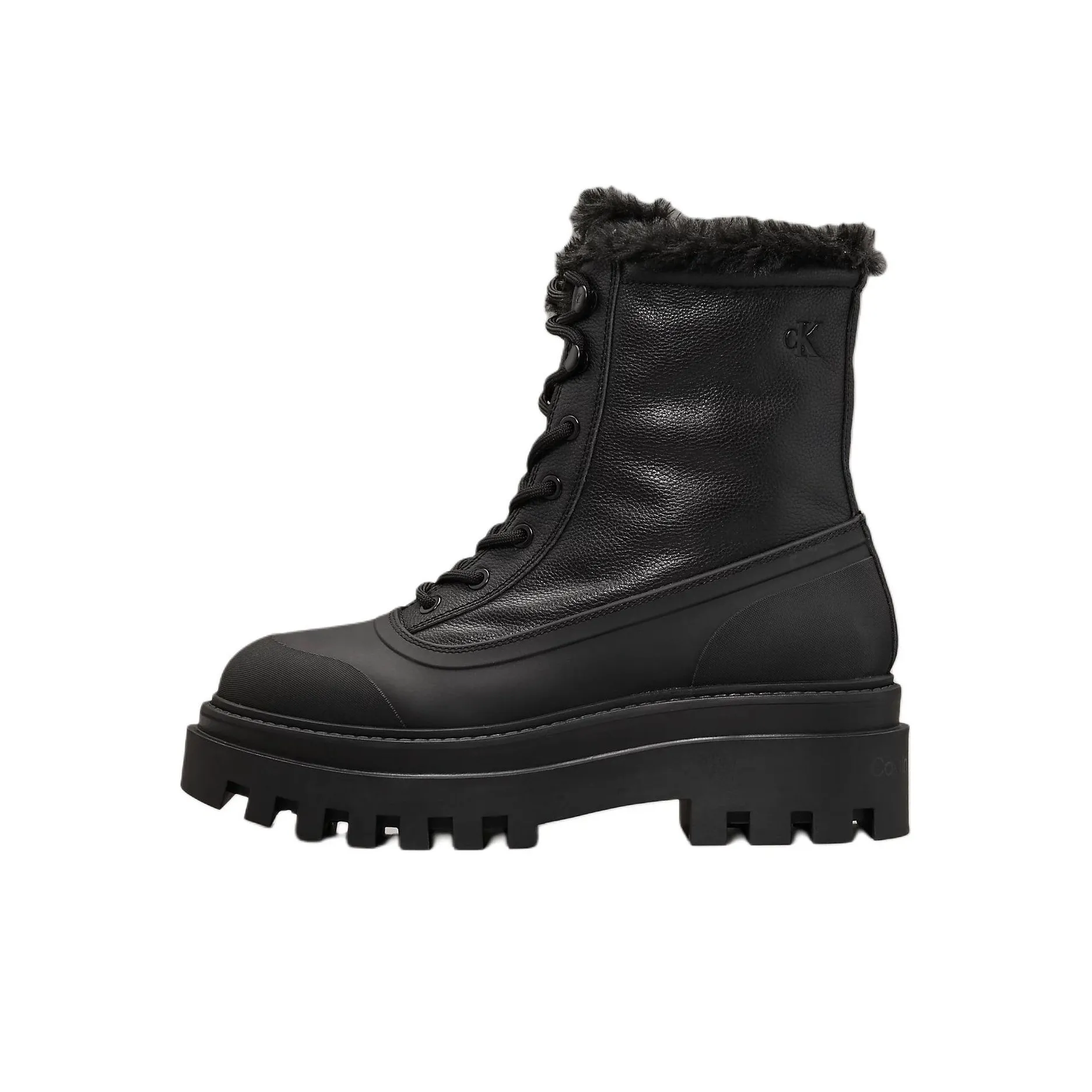 CKJ CALVIN KLEIN JEANS Короткие Сноубутсы Женские Черные