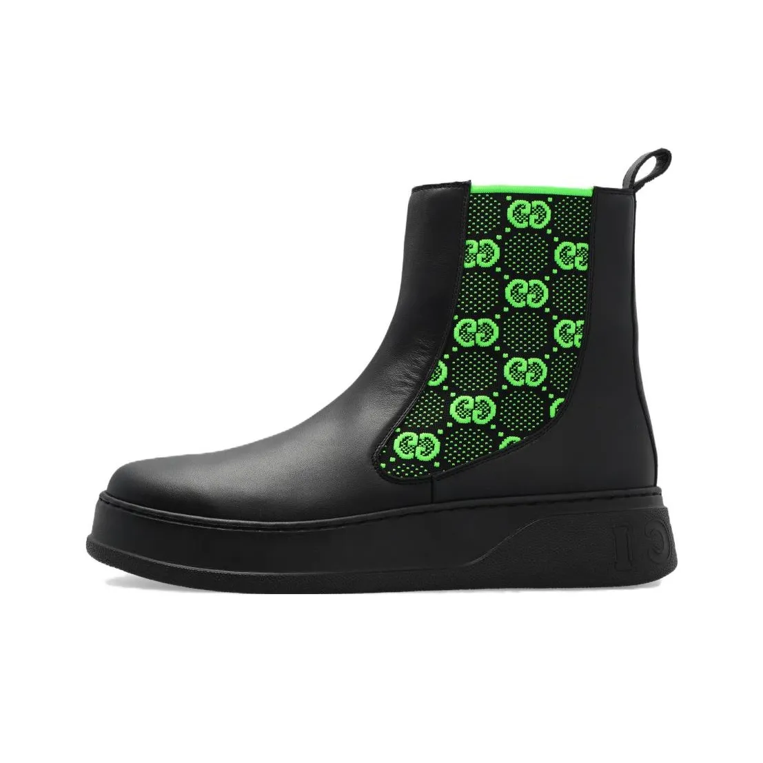 GUCCI Gg Elastic Chelsea Boot Black