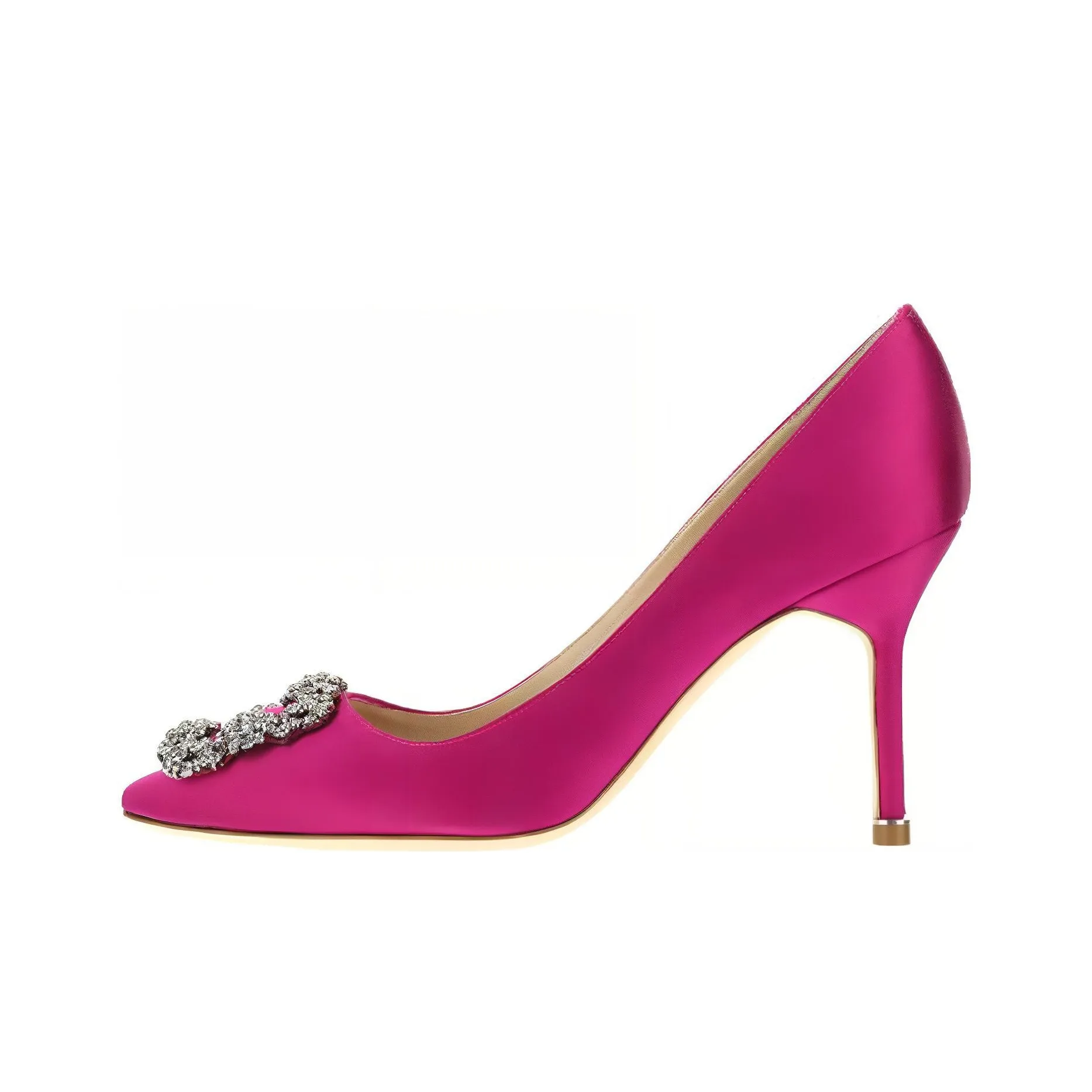 MANOLO BLAHNIK Hangisi Slim Heel High Heels 9cm Women's suede