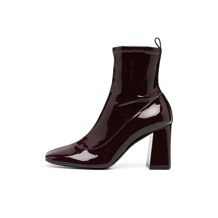 SERGIO ROSSI 80mm Zipped Leather Boots