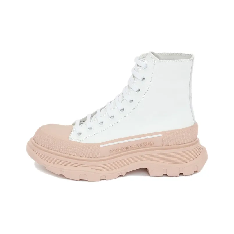 Alexander McQueen Tread Slick Boot 'White Pink' Women's