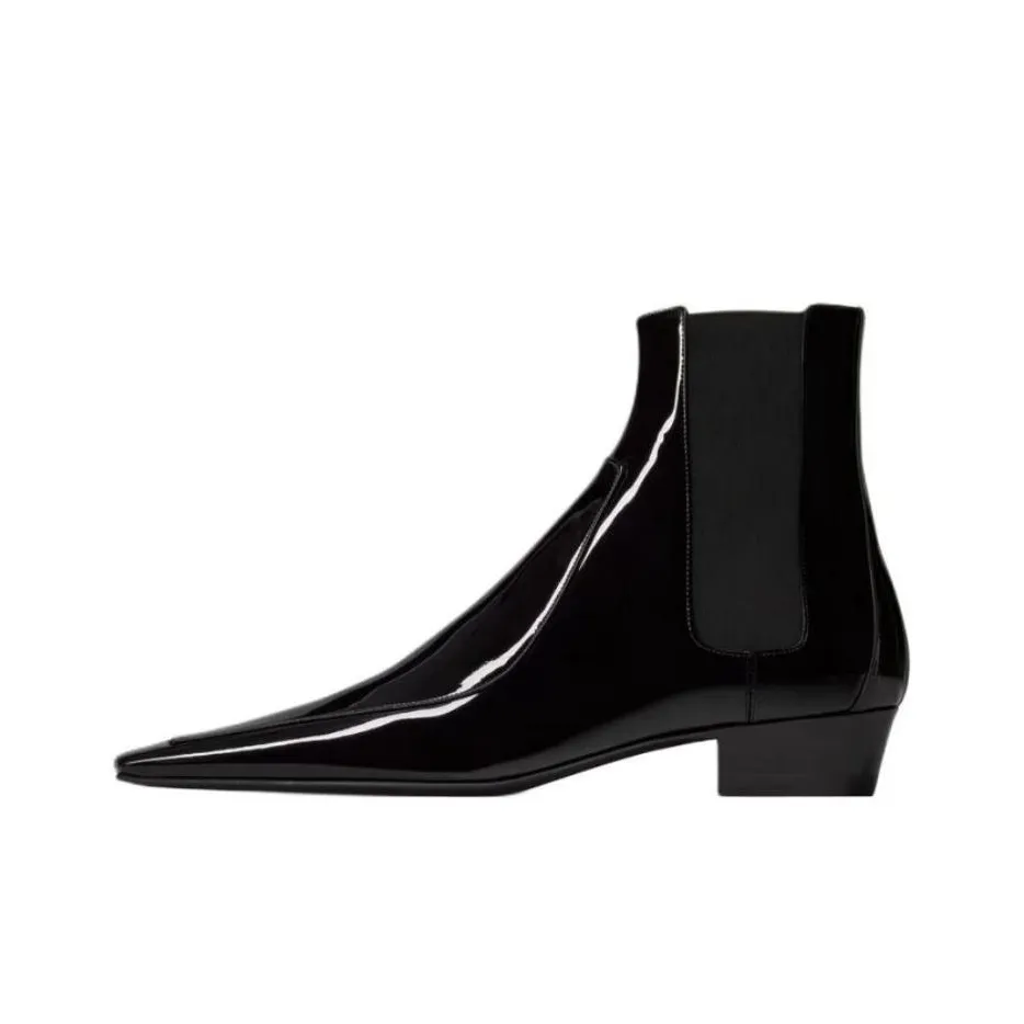 SAINT LAURENT Paolo Short Chelsea Boots Men's Black