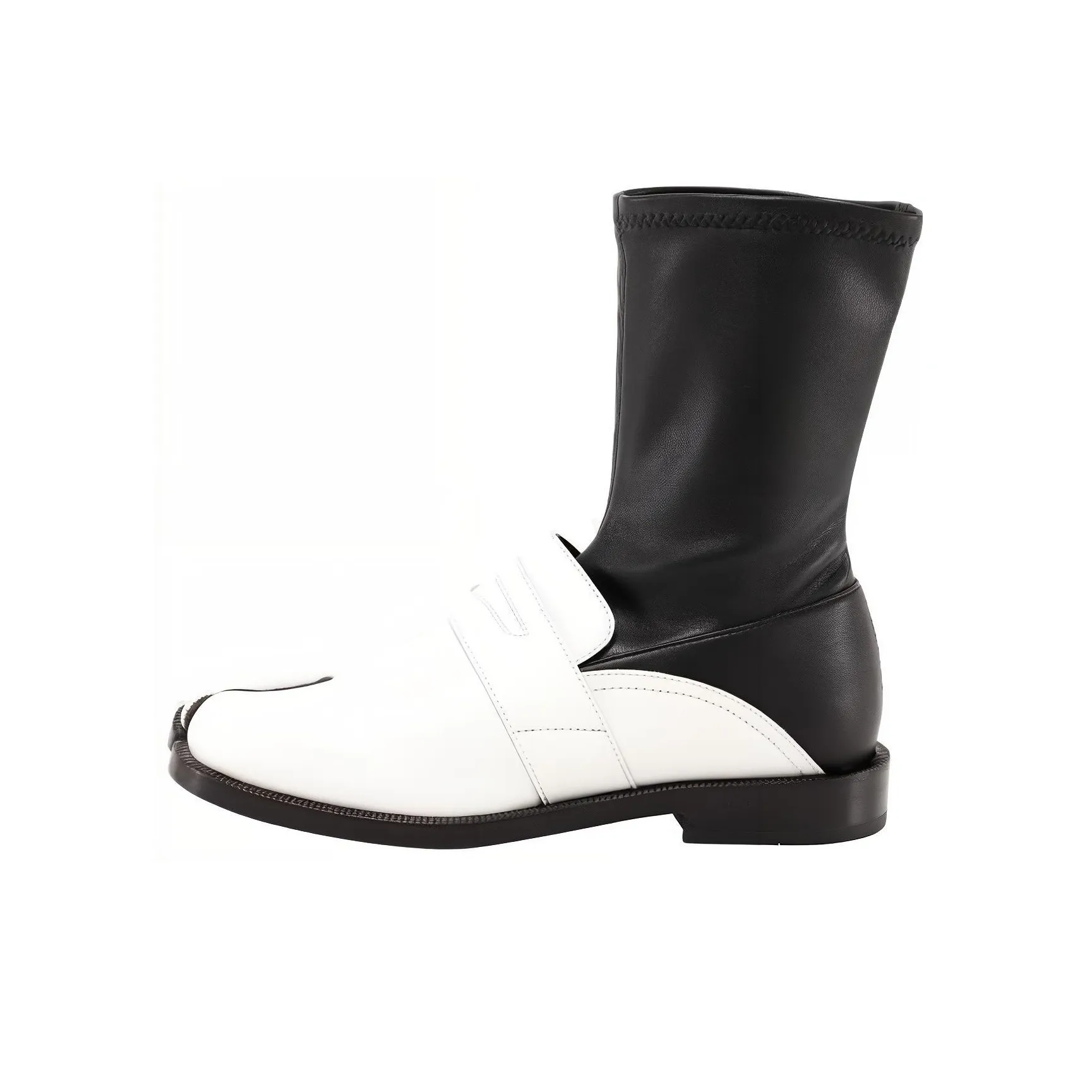 Maison Margiela Tabi Penny Ankle Boots Women's White Black