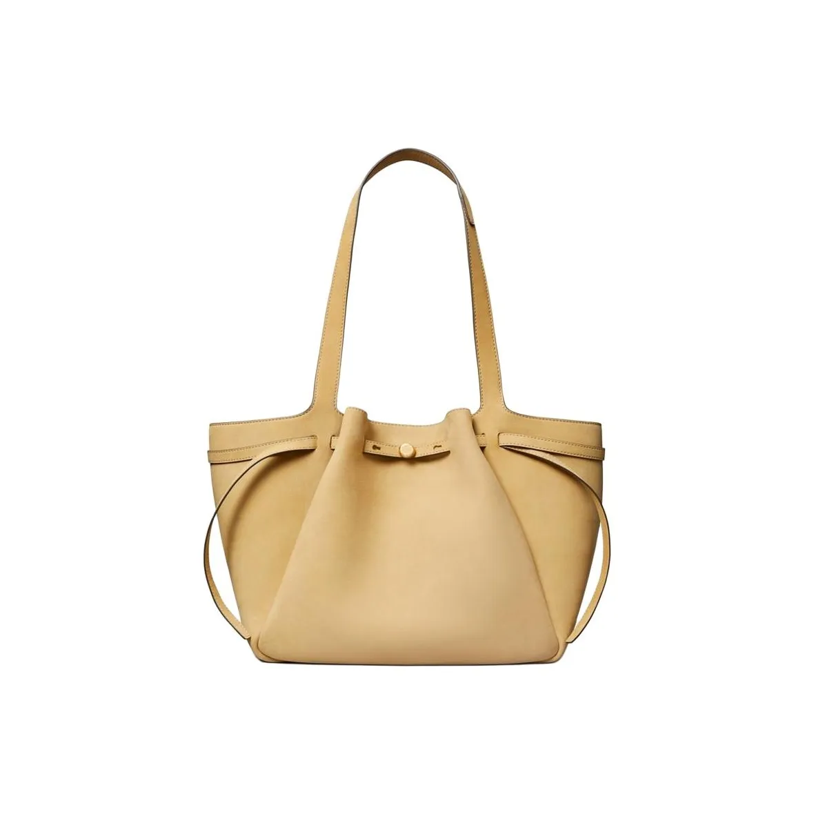 TORY BURCH Romy Bucket Suede Tote Bag, Shopping Bag, Handbag, Shoulder Bag Large Size Women's Wheat