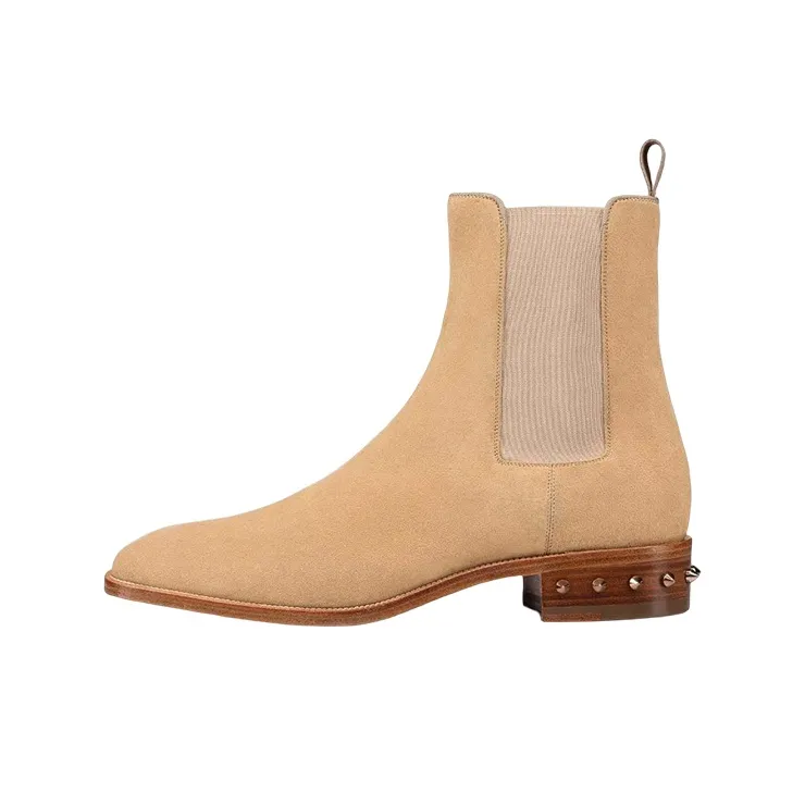 CL LUBOTING Short Chelsea Boots Men's Beige