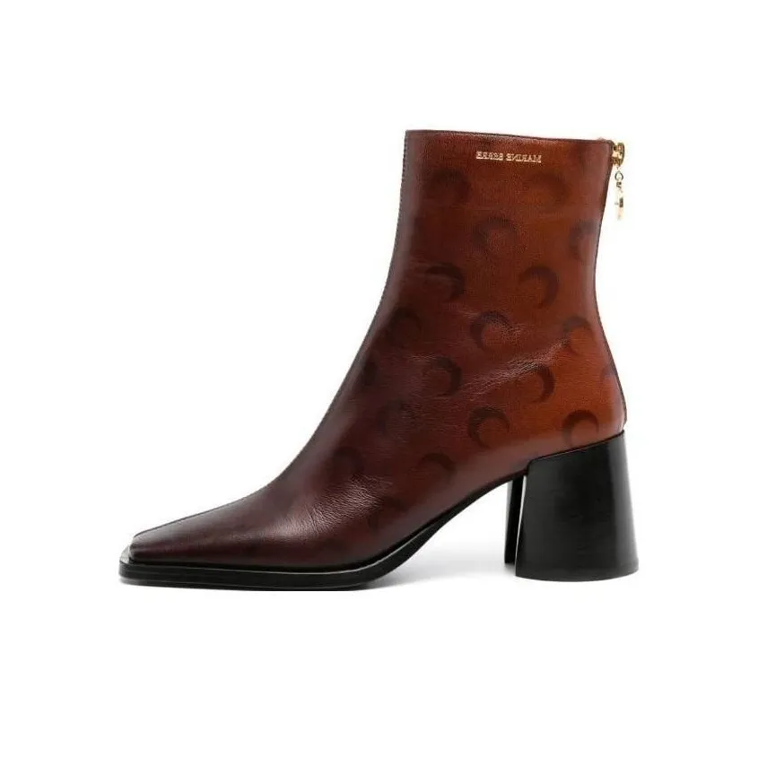 Womens Blue Zip Ankle Boots