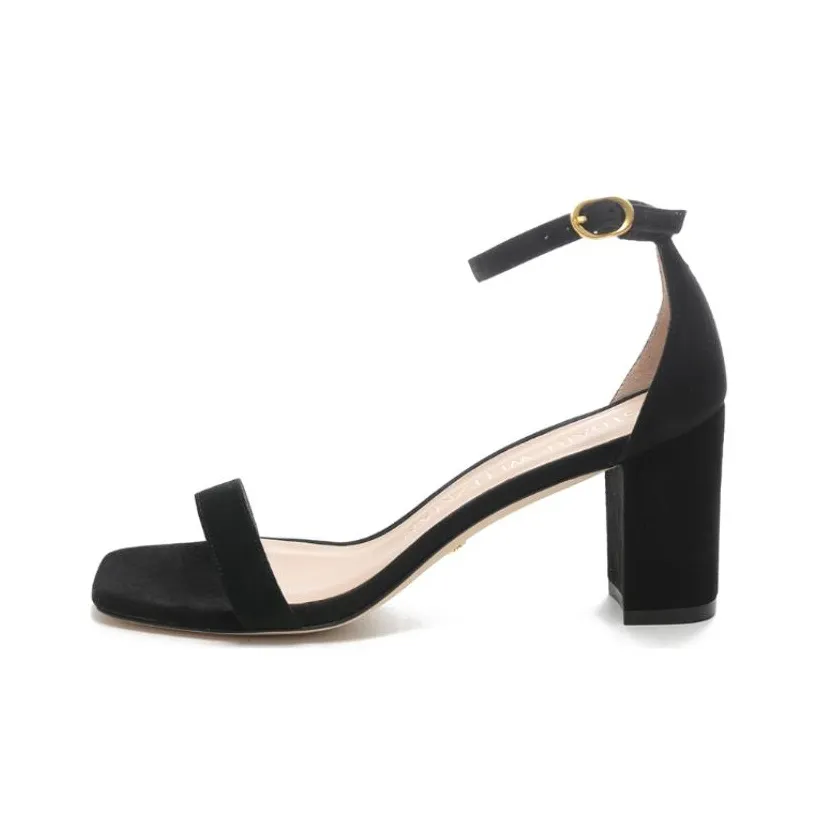 Stuart Weitzman SW Грубый каблук Высокие каблуки Женские Черный